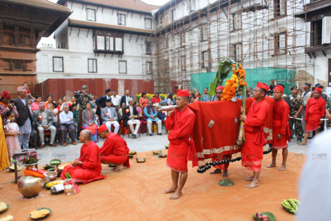 यसरी भित्र्याइयो दसैँ घरमा फूलपाती (तस्बिरहरू)